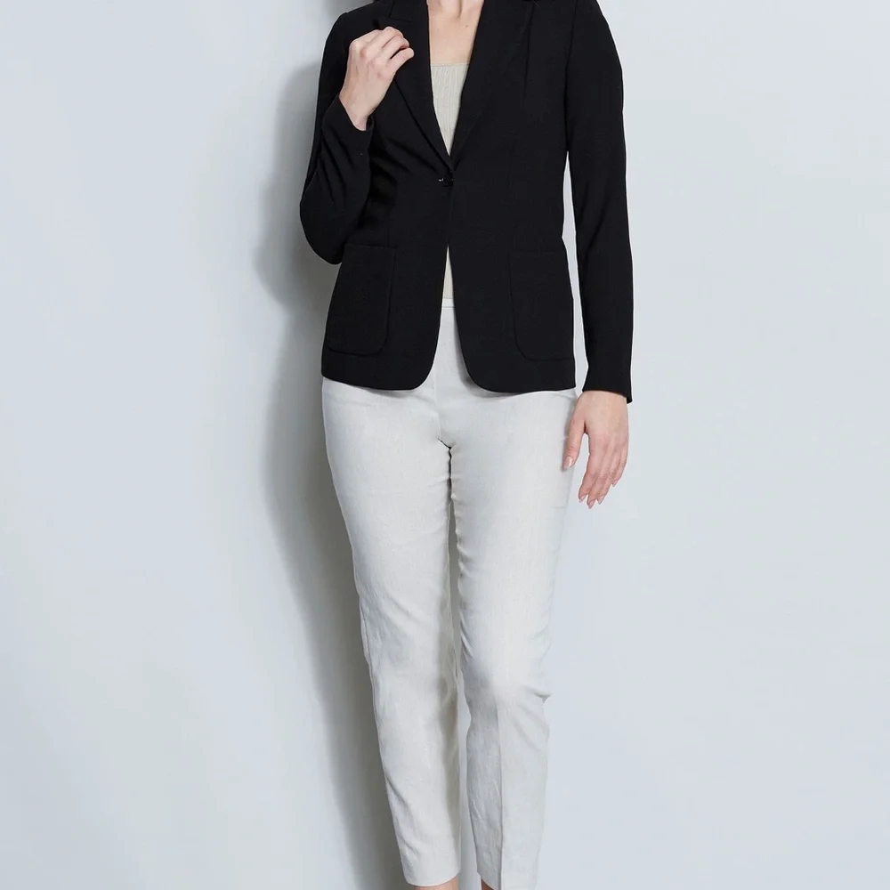 Elie Tahari Black Women's Wendy blazer Jacket size 10 - Picture 4 of 8